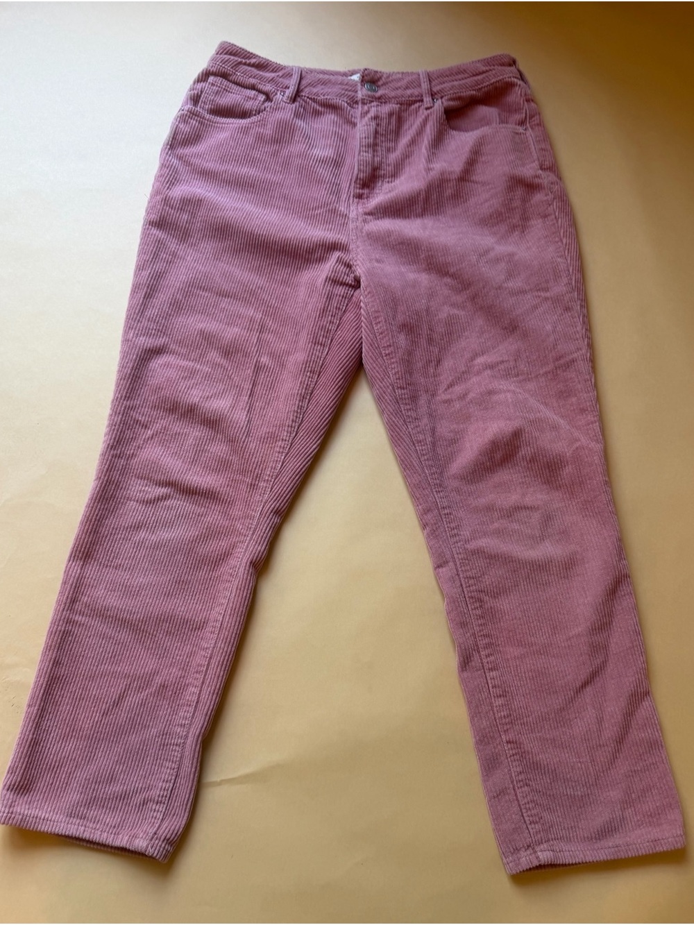 PacSun Mom Jean Pink Corduroy High Rise Straight Leg Pants Size 30